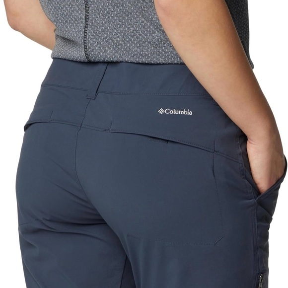 Columbia Grey Omni-Shield Capri Utility Button Snap Gorpcore Hiking Trail Pants - Picture 2 of 14